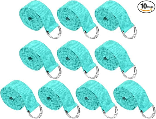 PATIKIL Yoga Strap for Stretching, Cotton Yoga Belt with Adjustable Metal D-Ring Buckle Stretch Band for Fitness Pilates-FlexoryFit
