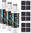 ICEPURE PLUS ADQ747935 NSF/ANSI 53 Certified Replacement for LG LT1000P MDJ64844601, Kenmore Elite 9980, LT1000PC ADQ74793501 LT1000 RWF4700A RWF4700AB Refrigerator Water and LT120F Air Filter,3Combo
