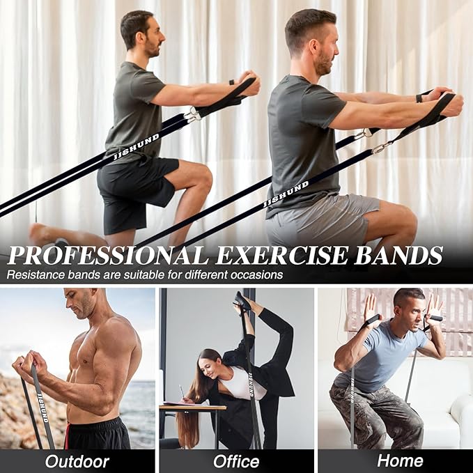 Resistance Bands Set, Pull Up Assistance Bands Pull Up Bands Exercise Bands for Men Women, Workout Bands for Working Out, Muscle Strength Training, Body Stretching-FlexoryFit