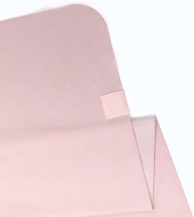Eunzel Hot Yoga Towel, Super Absorbent Yoga Mat Towel Soft Suede Microfiber Non-Slip Towel for Bikram Pilates and Yoga Mats 72" x 26.5", Pink-FlexoryFit