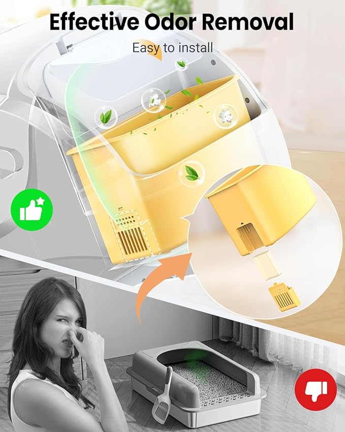6 Packs Cat Litter Odor Eliminator Compatible with MeoWant Self-Cleaning Cat Litter Box, Cat Litter Robot Odor Control, Cat Litter Deodorizer Gel Suitable for MW-SC01/MW-SC02/LB02