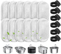 Cat Water Fountain Filters, 12 Pack Pet Replacement Filters with 12 Sponges for Stainless Steel 67oz/2L, 108oz/3.2L and 135oz/4.0L Faucet-Shaped Pet Water Fountain Dog Water Dispenser