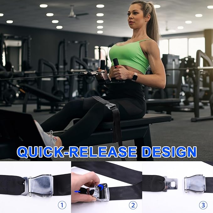 Nordic Hamstring Curl Strap with Quick-Release Buckle – Adjustable Leg Strap for Nordic Curls, Leg Extensions & Home Gym Workouts – Easy to Use for Men & Women-FlexoryFit