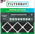 Filterbuy 14x14x1 Air Filter MERV 8 Odor Eliminator (1-Pack), Pleated HVAC AC Furnace Air Filters Replacement with Activated Carbon (Actual Size: 13.75 x 13.75 x 0.75 Inches)