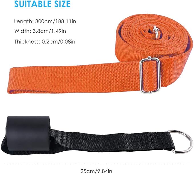 Leg Stretcher, Door Flexibility & Stretching Leg Strap - Great for Ballet Cheer Dance Gymnastics or Any Sport Leg Stretcher Door Flexibility Trainer Premium Stretching Equipment-FlexoryFit