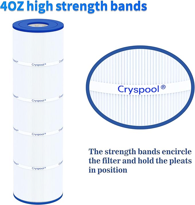 Cryspool® 07072 Filter Compatible with CX880XRE, SwimClear C4030, C4025, C4020, PA106-PAK4, C-7488, FC-1226, 4×106 Sq. Ft Pool Filter Cartridge, 4 Pack