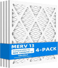 (4 Pack) 18x24x1 Furnace Air Filters, MPR 1900 & FPR 10, MERV 13 Pleated Air Filter (Actual Size: 17.75" x 23.75" x 0.75")