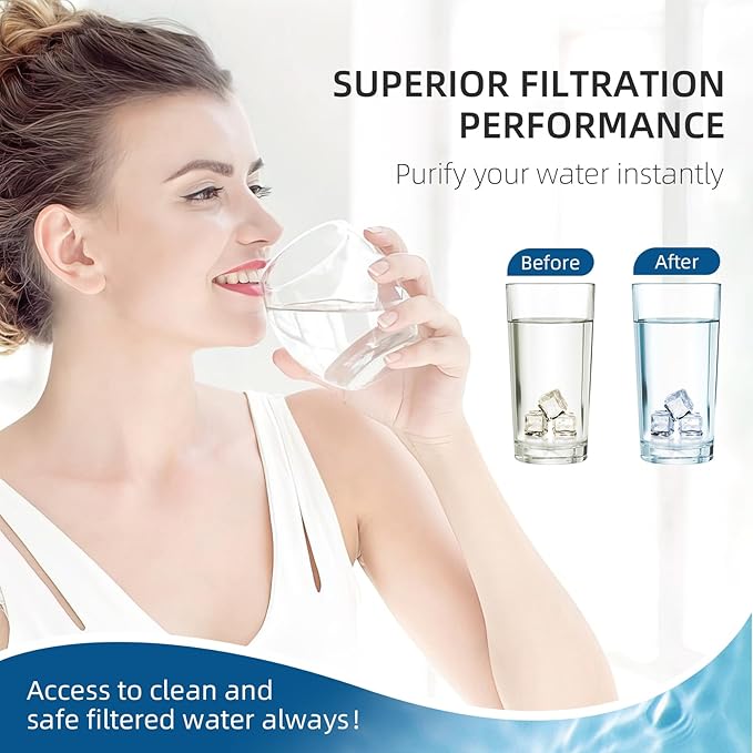 WF3CB Water Filter Replacement, Compatible with Frigidaire WF3CB, Pure Source 3, 706465, 242069601, 242086201, WF425 (2 Pack)