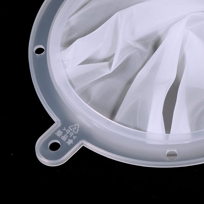 PATIKIL 6.1" O.D. Food Filter Strainer, 300 Mesh Kitchen Mesh Filters Strainers Fine Mesh Sieve for Juice, Coffee, Soy Milk Filtration, White