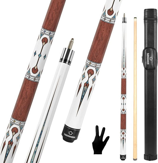 HomeSeason Pool Cue Stick 57" Billiard Cue Sticks Professional Low Deflection Pool Sticks-FlexoryFit