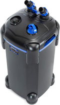AMOSIJOY 528GPH Ultra-Quiet Canister Filter, 2-Stage External Aquarium Filter with Free Media for Large Fish Tanks and Aquariums