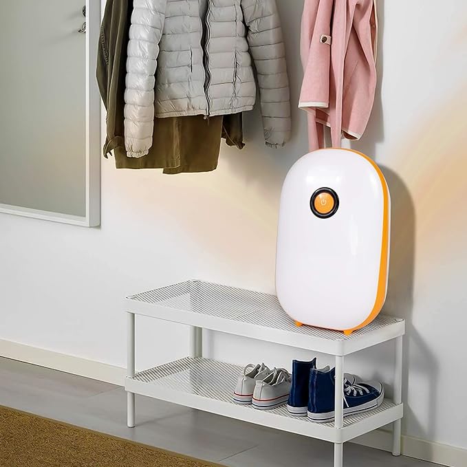 Dehumidifier for Home Basement, 430 Sq.ft Small Portable Quiet Dehumidifier with Auto Shut-off,1100ml Water Tank for Bedroom Bathroom Closet RV