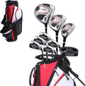 Aspire XD1 Men's Senior All Graphite Complete Golf Clubs Package Set Includes Titanium Driver, S.S. Fairway, S.S. Hybrid, S.S. 6-PW Irons, Putter, Stand Bag, 3 H/C's Right Hand