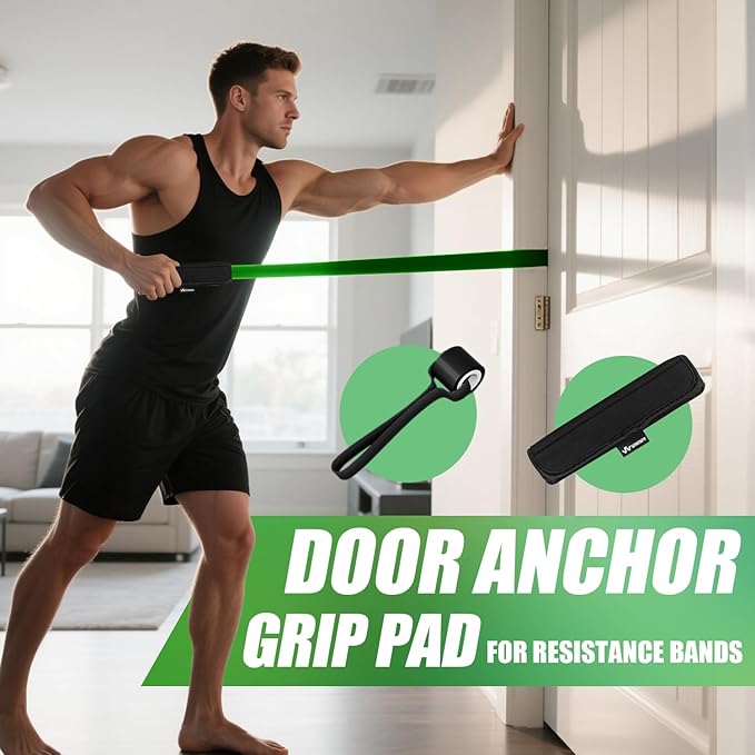 WHATAFIT Resistance Bands, Pull Up Assistance Bands, Exercise Bands, Workout Bands Set for Men and Women Home Fitness, Body Stretching, Strength Training, Physical Therapy-FlexoryFit