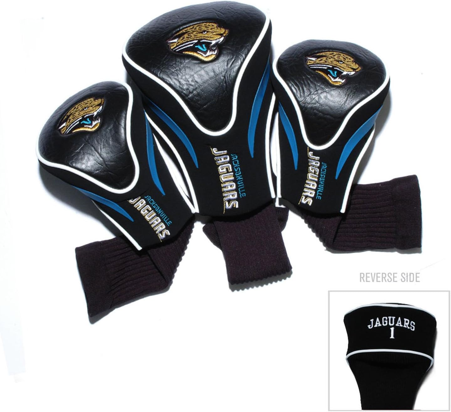 Team Golf NFL Numbered 1, 3, & X, Fits Oversized Drivers, Utility, Rescue & Fairway Clubs, Velour Lined for Extra Club Protection