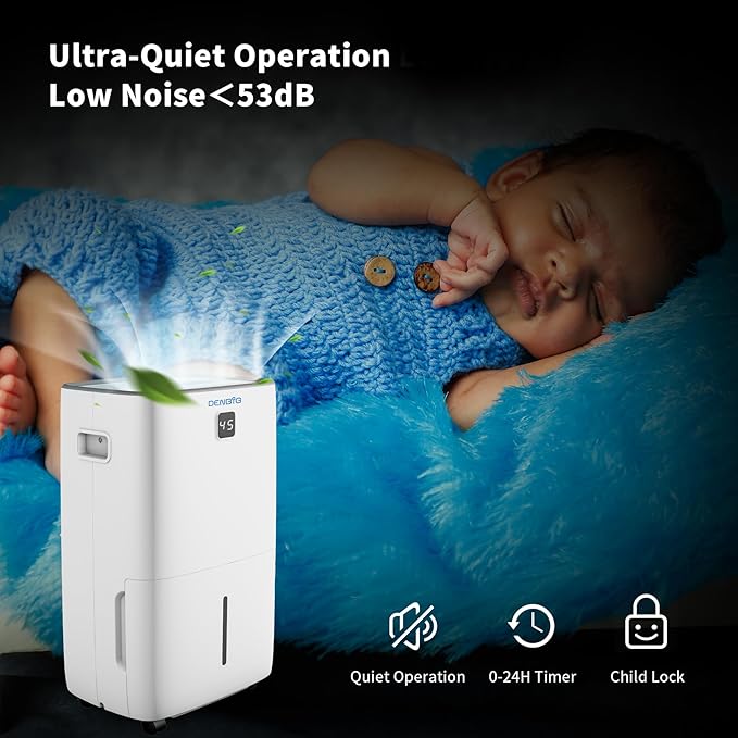 50 Pints Dehumidifier with Pump for Spaces up to 4,500 Sq. Ft at Home, with Washable, Reusable Air Filter, 2 Gal Water Tank, Drain Hose, for Large & Medium Rooms, Basement, Bedroom