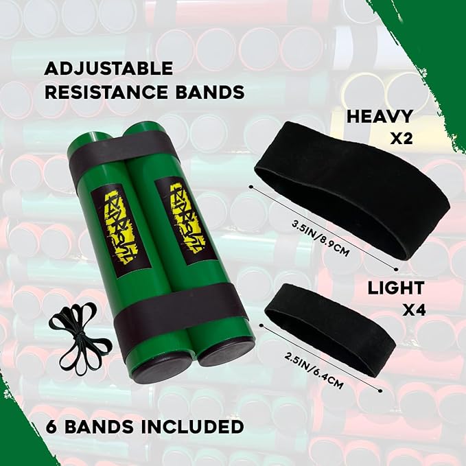 RipStick, Workout Equipment for Joint Rehab, Shoulder and Resistance Training, Muscle Building and Core Workout Equipment with 6 Adjustable Resistance Bands-FlexoryFit