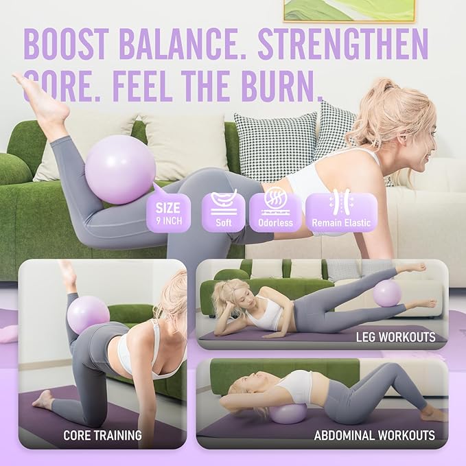JKSHMYT Pilates Ring-14.5" Home Pilates kit with Padded Handles, Mini Ball, Resistance Bands, Guide & Bag, Better me Pilates Essentials Set for Workouts Women-FlexoryFit