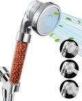 Luxsego Filtered Shower Head for Hard Water, High Pressure 3 Modes Shower Heads with Handheld Spray, Water Softener Showerhead Set with Mineral Beads to Remove Chlorine & Fluoride for Dry Hair & Skin