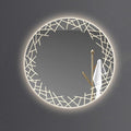 Bathroom Mirror with LED Lights, Wall Mirror with Touch Sensor, Round Mirror by YUGXTH