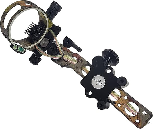 SAS Essence 019" Bow Sight with Micro Adjust Detachable Bracket with LED Sight Light for Archery Compound Bows Hunting Shooting