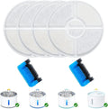 Wonder Creature Cat Water Fountain Filter Replacement, 4+2 Pack, Round Carbon Filters for 81oz/2.4L Stainless Steel Top Automatic Pet Fountain (4+2 Pack)