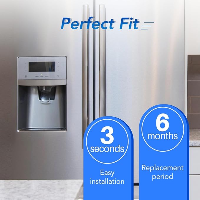 ICEPURE RFC6600A Compatible with EDR3RXD1 Refrigerator Water Filter, 4396841, Everydrop® Filter 3, 4396710, Kenmore® 9030, 9083, 46-9083, 46-9030,2PACK