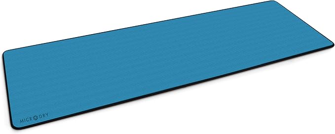 MICRODRY Deluxe Fitness Exercise Yoga Mat for Home & Gym, Extra Thick for High Impact Training, Multi Layered Skid Resistant Surface, Odor Neutralizing with Carrying Strap-FlexoryFit