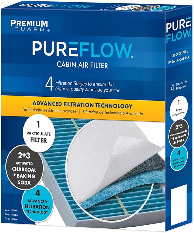 PureFlow Cabin Air Filter PC5384X | Fits 2003-2004 Ford F-250 Super Duty, F-350 Super Duty, 2004 F-150 Heritage, 2003-2004 F-550 Super Duty, F-450 Super Duty
