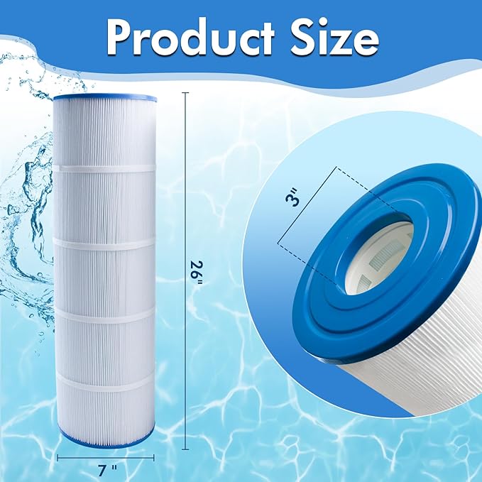 CCP420 Pool Filter Cartridge Replacement for Pentair CCP420, 178584, Ultral-A6, Unicel C-7471, 817-0106, R173576, Filbur FC-1977, 570-0425-07,Clear Plus 420, L x OD: 26"x7", 420 sq.ft.