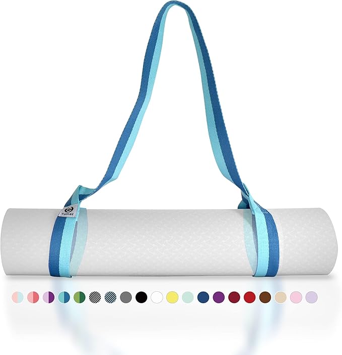 Tumaz Yoga Mat Strap [MAT NOT Included] (2 Sizes) with Extra Thick & Comfy Delicate Texture, Adjustable Yoga Mat Carrier-FlexoryFit