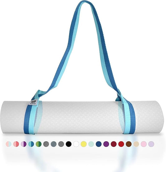 Tumaz Yoga Mat Strap [MAT NOT Included] (2 Sizes) with Extra Thick & Comfy Delicate Texture, Adjustable Yoga Mat Carrier-FlexoryFit