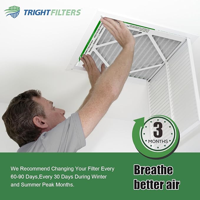 16x20x1 Air Filter 4 Pack, Durable MERV 8 Pleated Home HVAC AC Furnace Filters - Image 5