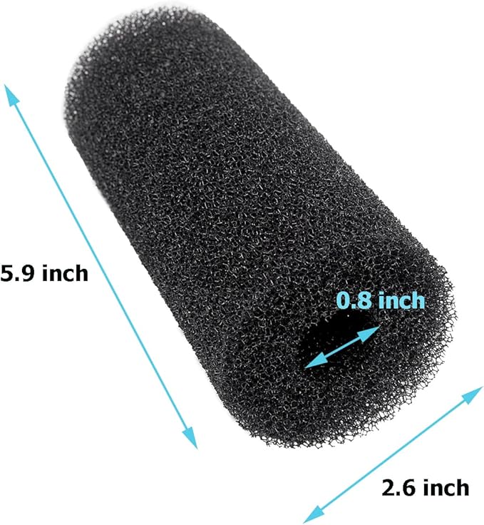 5.9″ Pre-Filter Foam Replacement Sponge Filtration Kit for Pond Aquarium Fish Tank, 2 Pack