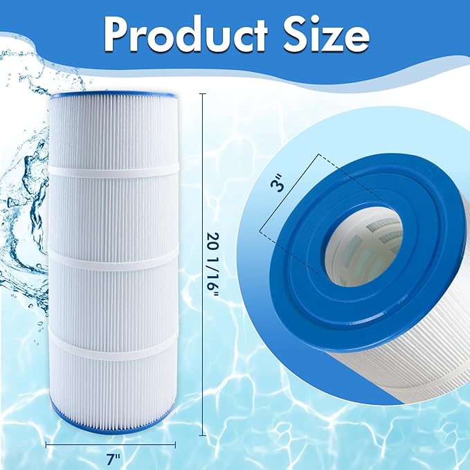 4-Pack CCP320 Pool Filter Cartridges Replacement for Pentair Clean Clear Plus 320, Waterway Crystal Water 325, Pleatco PCC80-PAK4, Pentair R173573, 160340, Unicel C-7470, Filbur FC-1976, 320 Sq.Ft