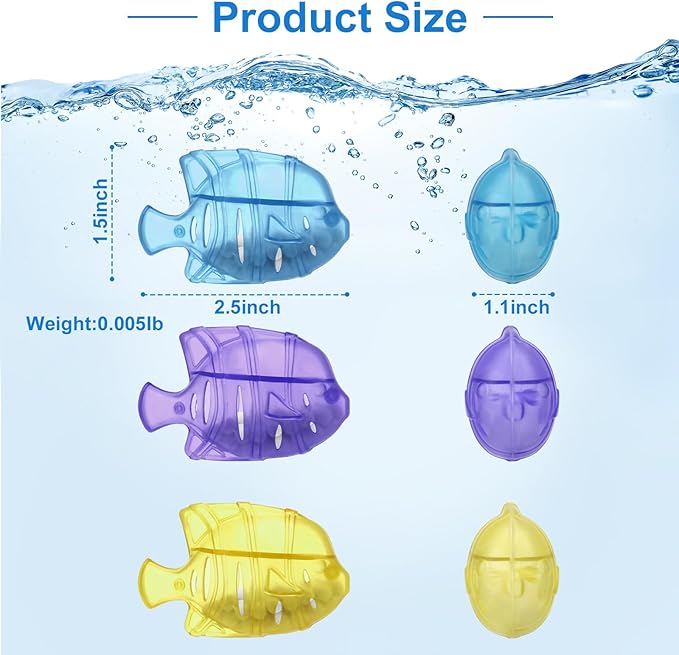 10PC Humidifier Cleaner Fish Universal Humidifier Tank Cleaner Works in All humidifiers and Fish Tanks Purifies Water, Prevent Hard Water Build-Up,Demineralization Cleaner(Blue)