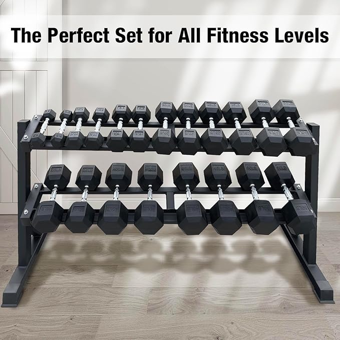 550 lbs 1200lbs 2100 lbs Dumbbells Weight Set, Hex Dumbbell Sets, Gyms Weights Dumbbells Sets, Weight Set for Home Gym, Strength Training, Fitness Center Equipment-FlexoryFit