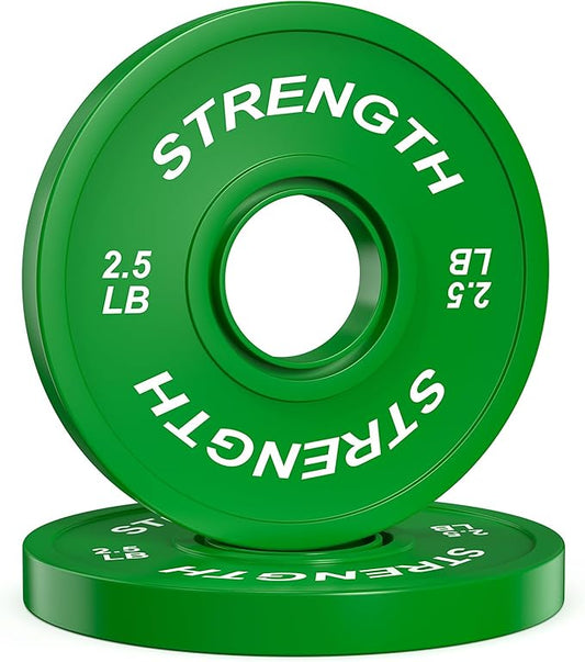 Premium Color-Coded Rubber Bumper Plates Set - 2 Inch Olympic Weight Plates for Home Gym Cross and Strength Training