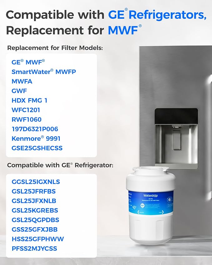 Waterdrop WD-F13 Replacement for GE® MWF®, SmartWater® MWFP, HDX FMG-1 - Image 4
