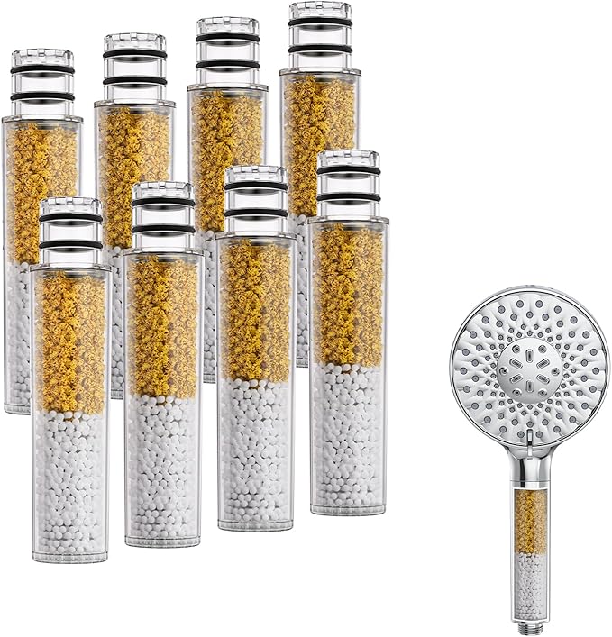 SR SUN RISE Shower Filter for Handheld Shower Head, NSF Certified 8 Pack by SRSUNRISE