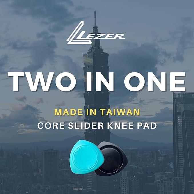 LEZER 2 IN 1 Yoga Knee Pad Slider, Core Gliding Disc, Extra Thick Yoga Mat, Cushion, Wrist Support, Exercise, Home Gym Workout Equipment, Honeycomb Structure, Set of 2-FlexoryFit