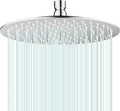 All Metal Rain Shower Head - Heavy Duty Stainless Steel, Easy Install, High Water Flow, Ultra-Thin Modern Design for Bathroom (Chrome, 10)