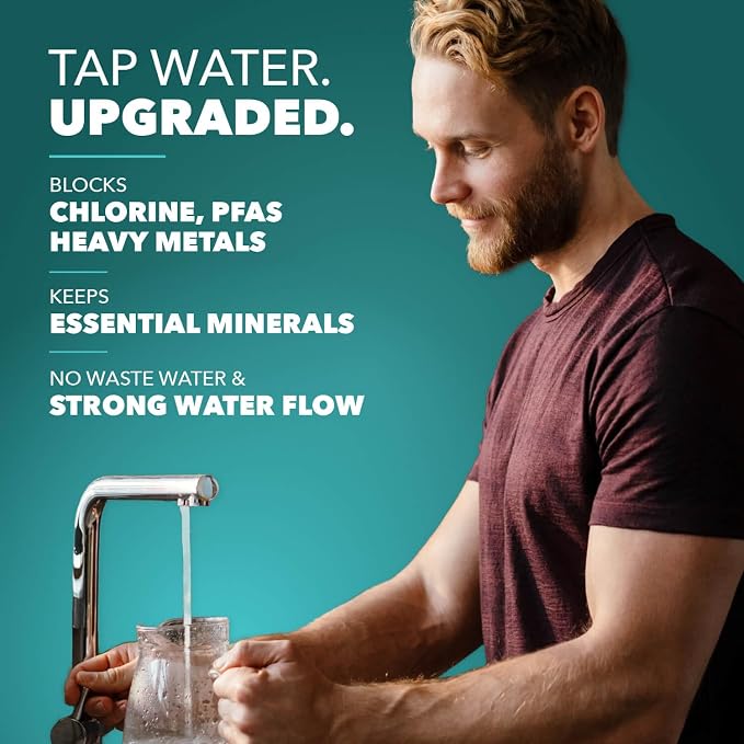 CuZn Under Sink Water Filter for Sink Faucet, 20K Gallons or 2 Year Filtration - Image 3