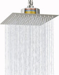 High Pressure Rain Shower Head with Filtered - 8" All Metal Square Showerhead Filter for Remove Chlorine and Harmful Substances, Brushed Nickel