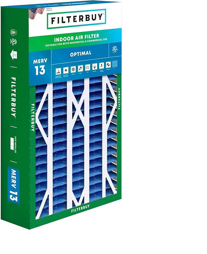 Filterbuy 16x28x6 Air Filter MERV 13 Optimal Defense (1-Pack), Pleated HVAC AC Furnace Air Filters Replacement for Aprilaire Space-Gard 401/2400 & Lennox (Actual Size: 15.50 x 26.88 x 6.00 Inches)