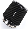 4 Inches Cold Air Intake Filter 3" or 3.5" or 4" High Performance Washable Clamp-On Replacement Cone Air Filter 3 in 1 Size Black