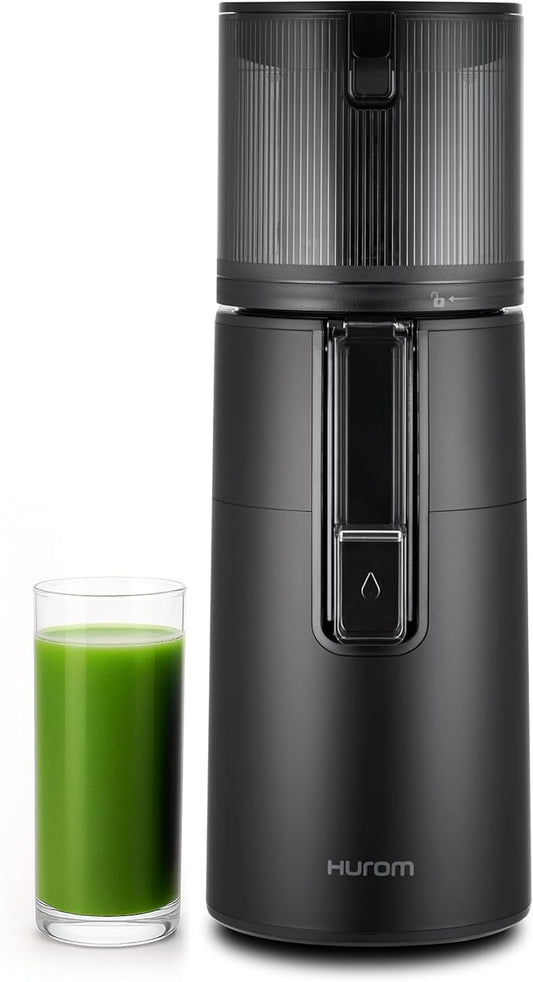 Hurom H400 Cold Press Juicer Machine, Award Winning Masticating Slow Juicer, Easy to Clean, Strainer & Hands Free with Self Feeding, Wide Mouth Hopper, Easy Assembly (Matte Black)-FlexoryFit