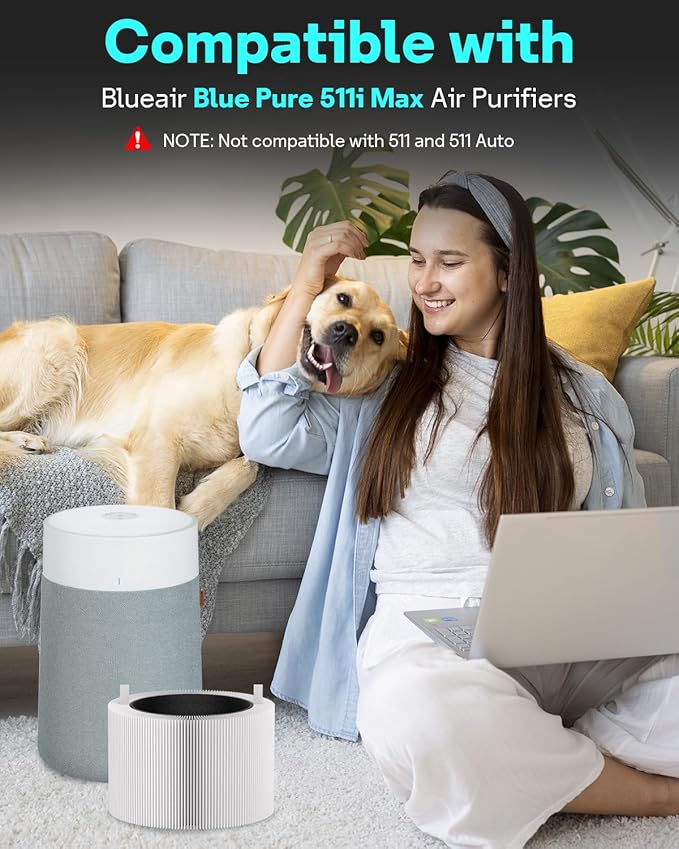 Leemone 511i Max Filter Replacement Compatible with Blue Pure 511i Max Air Puri-fier, Blue Pure F5MAX, 2 Pack