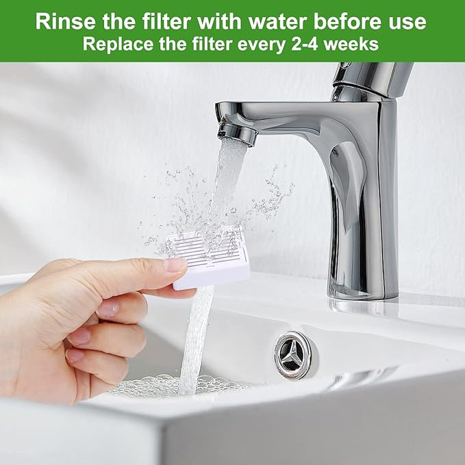 Pet Fountain Filters - 8 Carbon and 2 Foam Pre-Filters for Porcelain Pet Drinking Fountain (8 Packs)