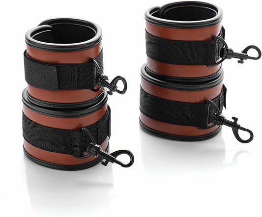 6pcs Black PU Adjustable Straps Sports Training Fitness Gear Home Yoga Set-FlexoryFit